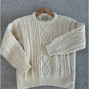 Irish Aran Cable Knit Sweater